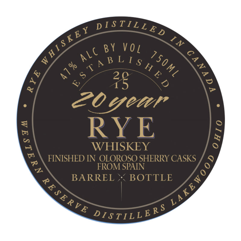 Western Reserve 20 Year Old Oloroso Sherry Cask Finished Rye