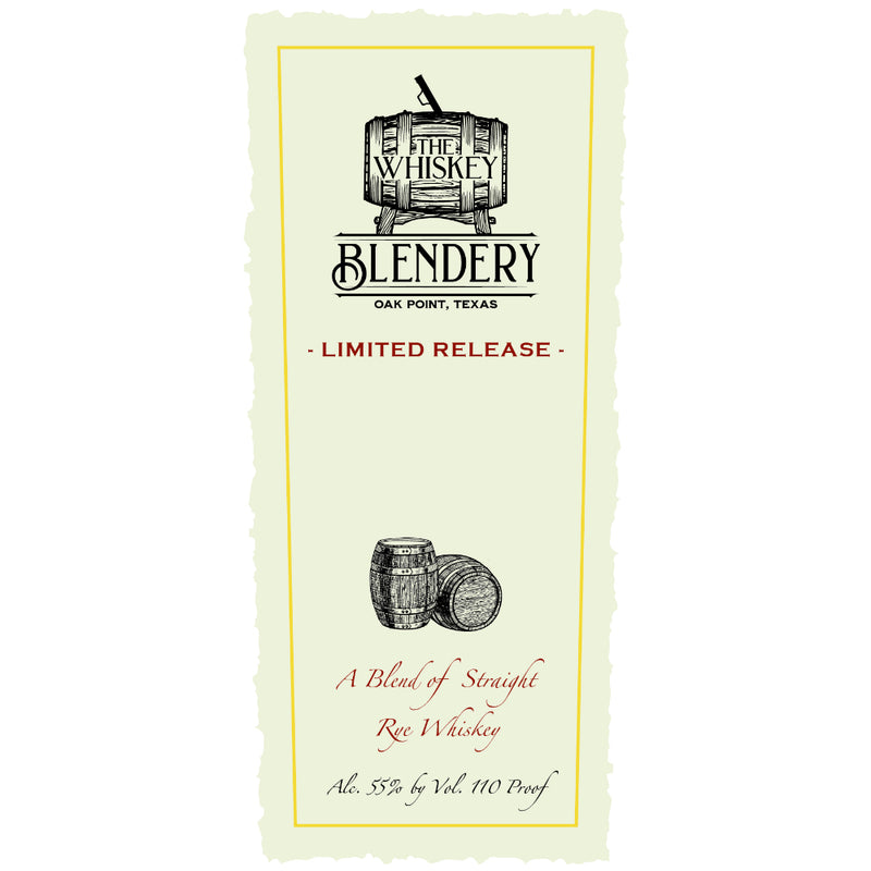 Whiskey Blendery Limited Release Blend of Straight Rye Whiskey