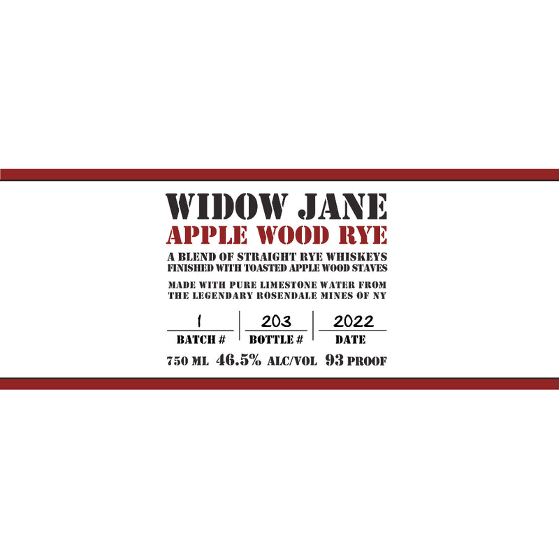 Widow Jane Apple Wood Rye