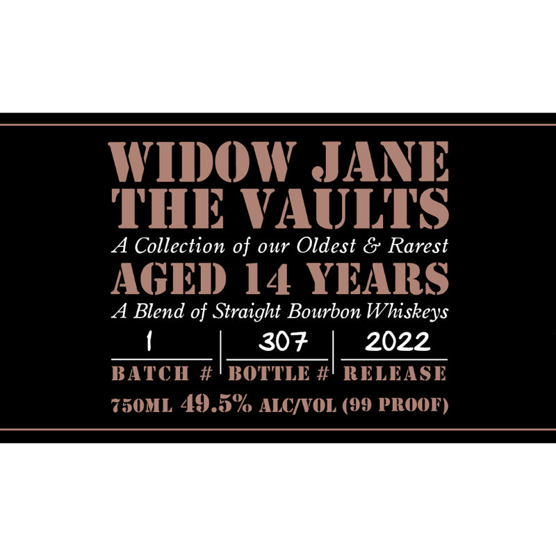 Widow Jane The Vaults 2022 Edition