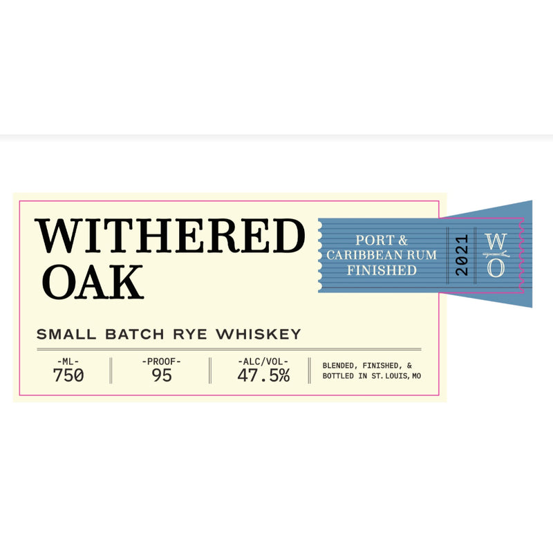 Withered Oak Small Batch Rye Whiskey