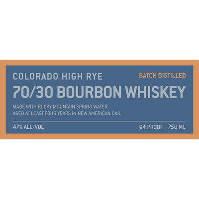 Woody Creek Distillers Colorado High Rye 70/30 Bourbon By William H. Macy