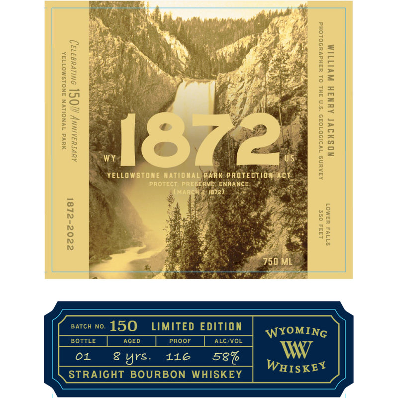 Wyoming Whiskey 1872 Straight Bourbon