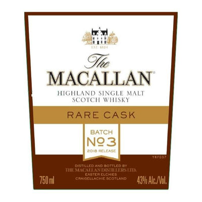 The Macallan Rare Cask Batch No. 3 Scotch The Macallan